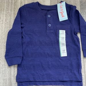NWT Boys Henley with two buttons